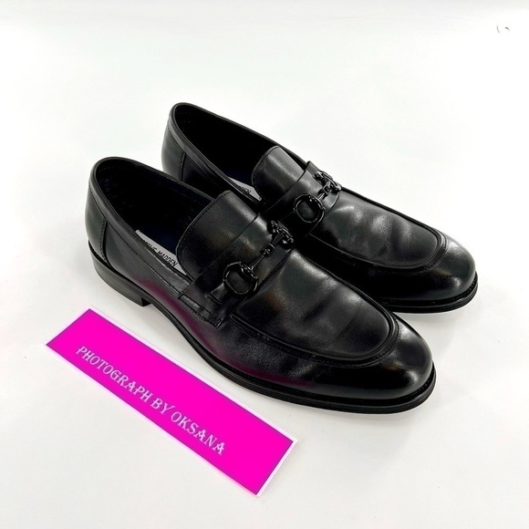 STEVE MADDEN P-CARTUR MENS BLACK LEATHER SLIP ON CASUAL LOAFERS SHOES size 11.5 - Picture 9 of 12